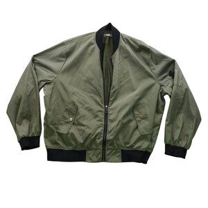 Zeagoo Mens Bomber Jacket Sz XL Full Zip Outerwear Classic Green Casual Outdoors